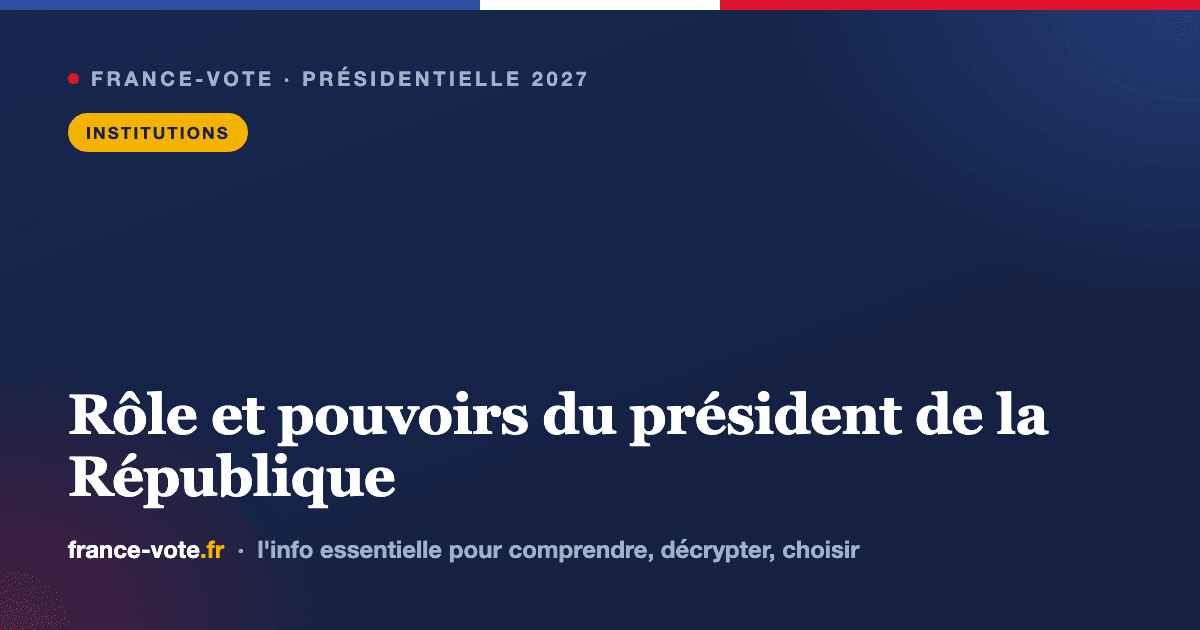 Rôle et pouvoirs du président de la République : ce que dit la Constitution