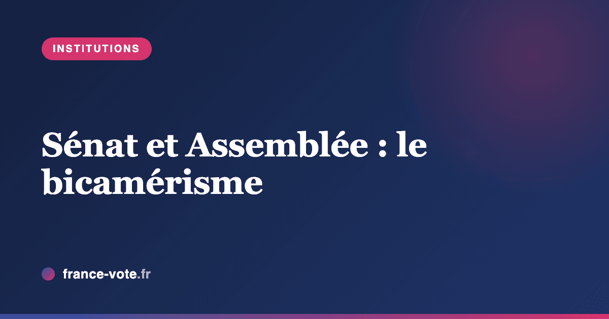 Sénat et Assemblée nationale : à quoi sert le bicamérisme ?